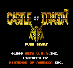 Castle of Dragon (USA) Title Screen
